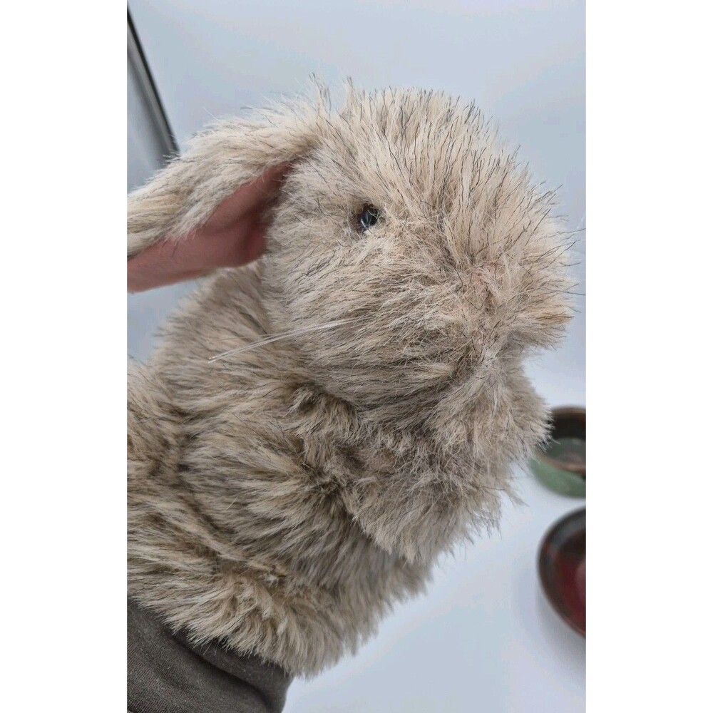 Vintage 1983 12" Dakin Fuzzy Bunny Rabbit Hand Puppet Pink Ears Stuffed Plush